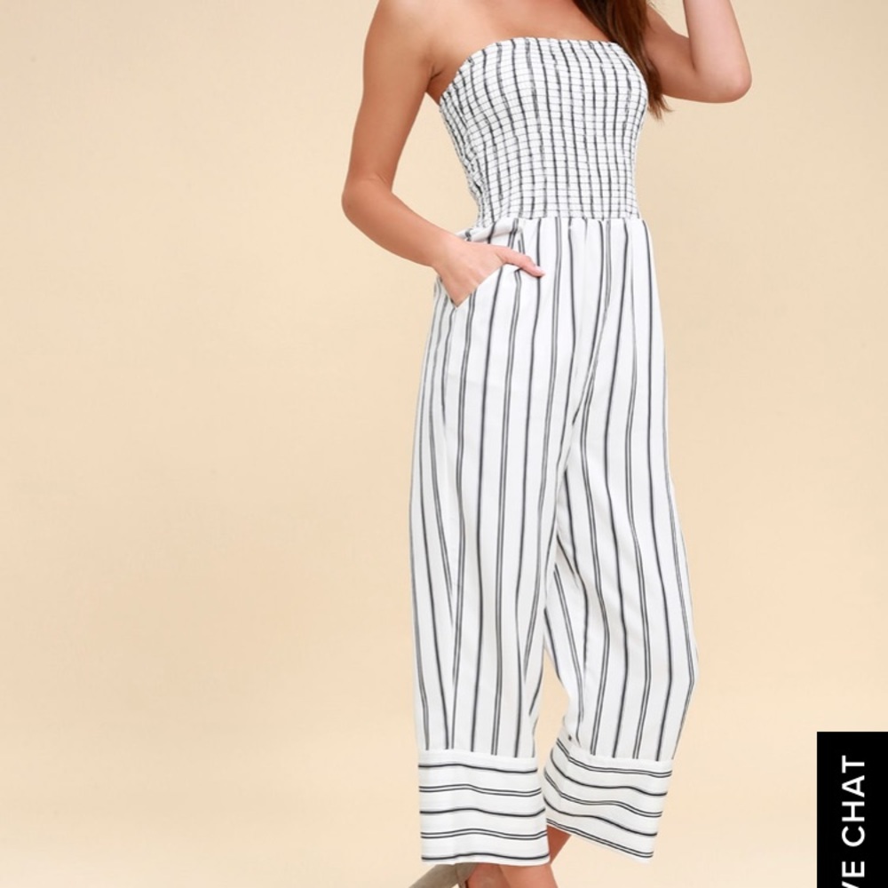 Ali & Jay Get in the Grove striped jumpsuit